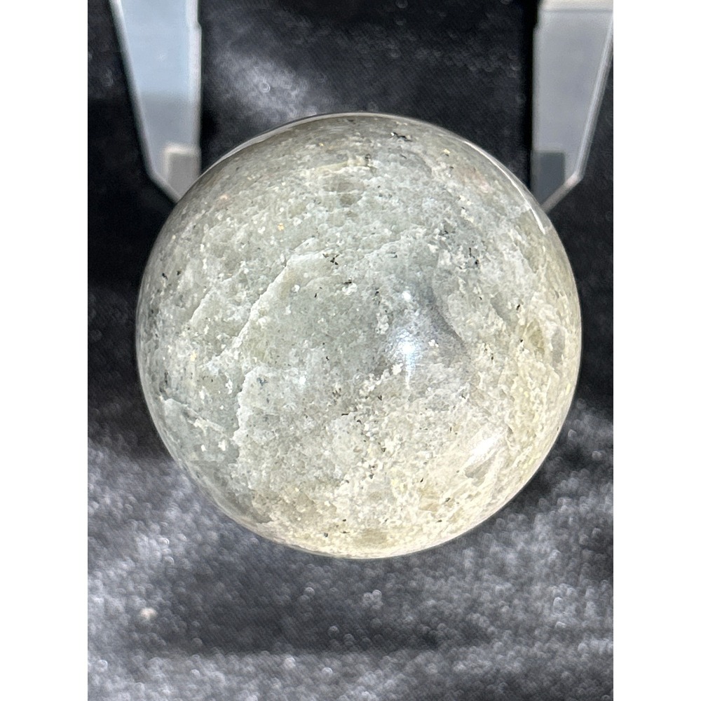 Silver Labradorite many flashes Crystal Sphere Gemstone Orb 2.1 Inch #14 - Picture 3 of 5